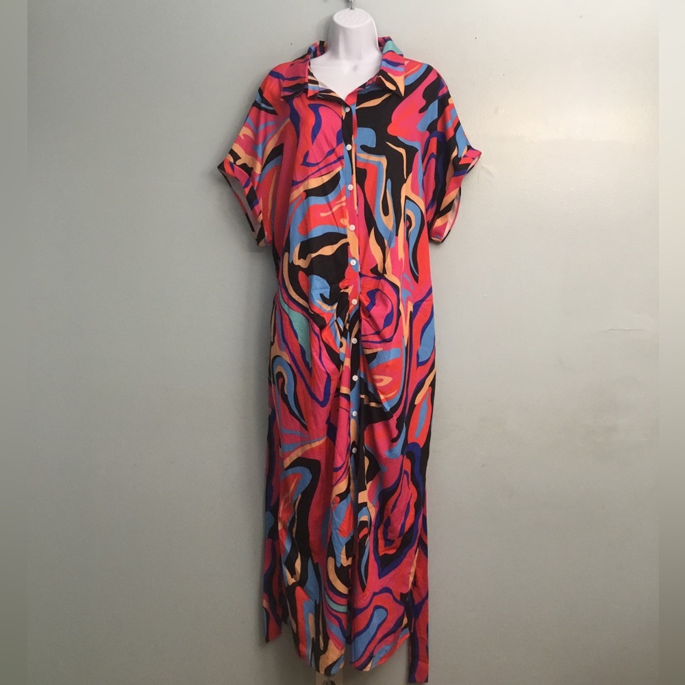SHEIN Multicolor Abstract Dress - Picture 4 of 12